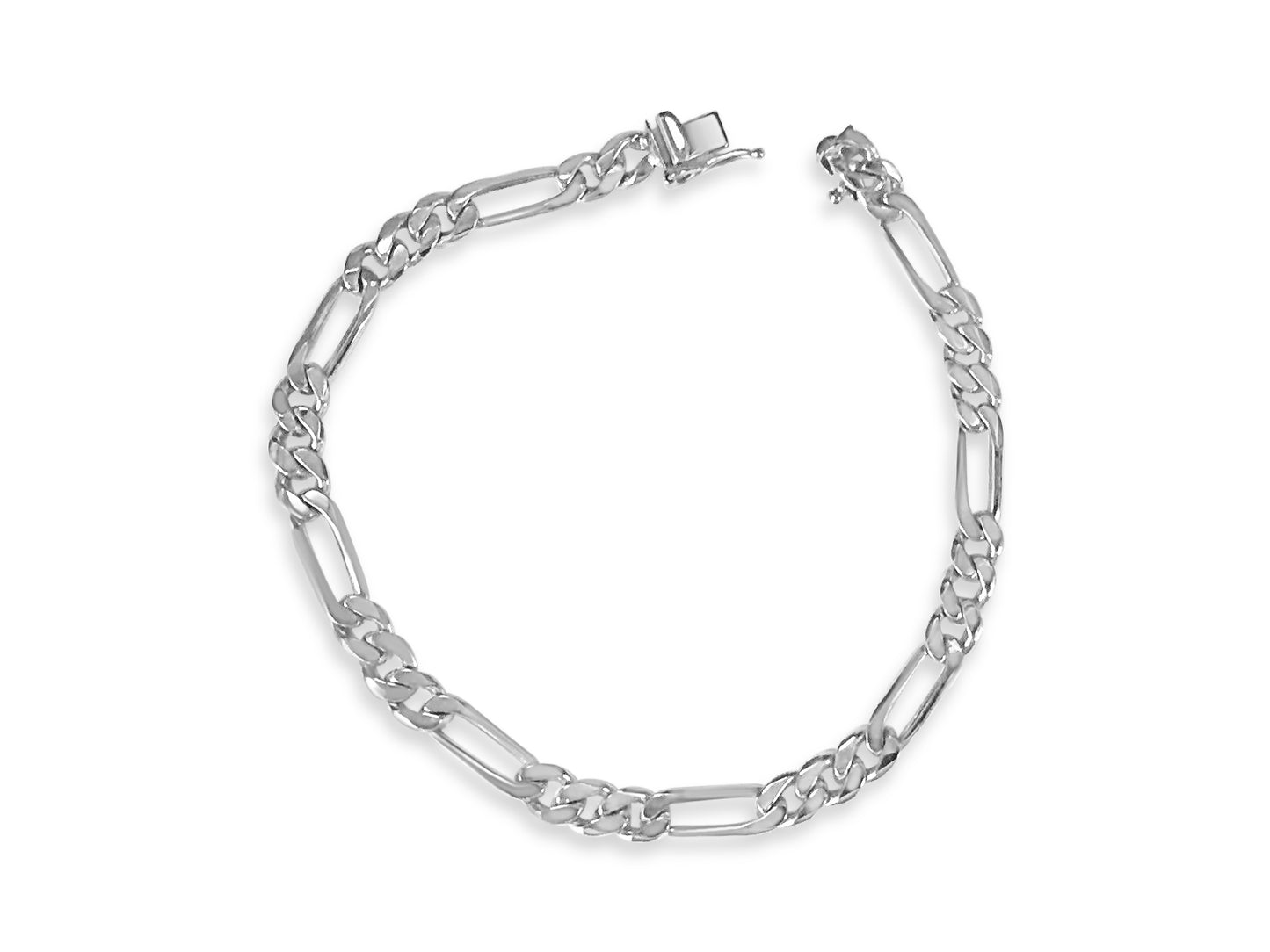 Handmade Solid Gold Figaro Bracelet , 5mm