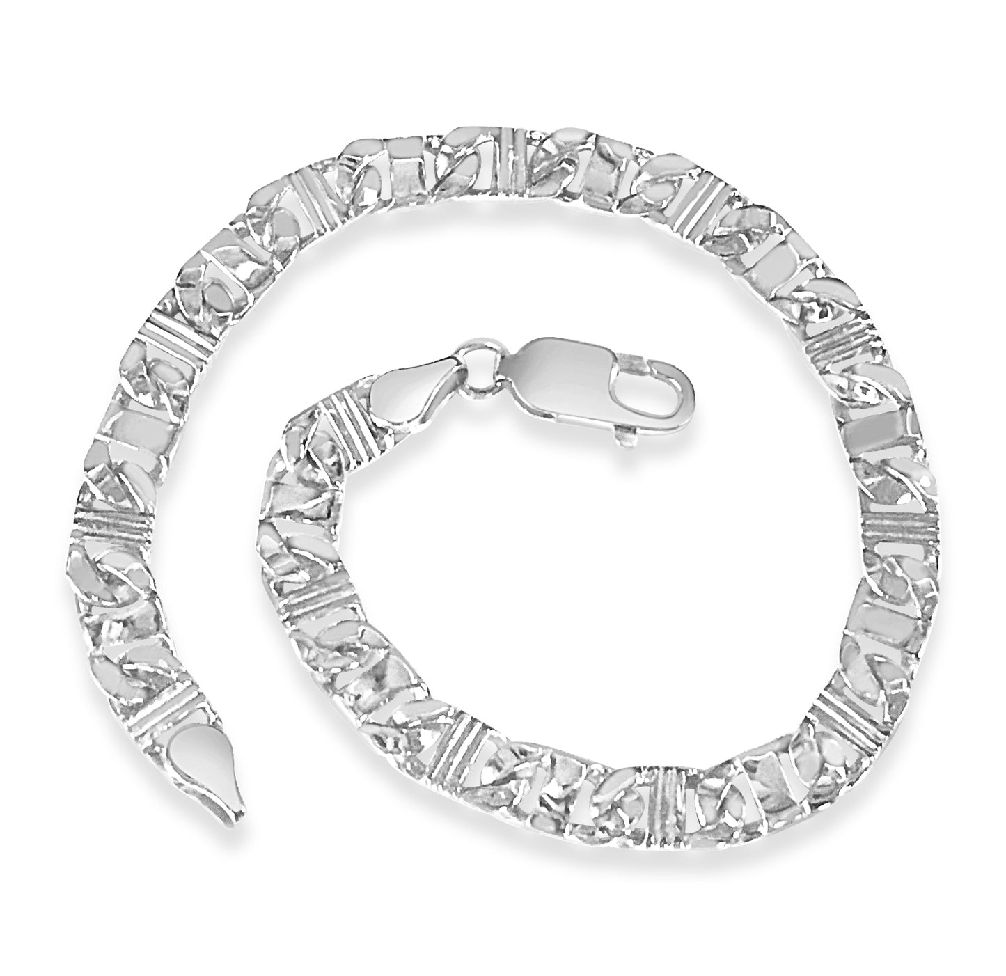 Handmade Solid Gold Anchor Mariner Bracelet , 6mm