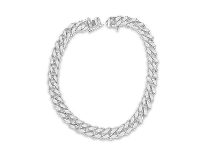 Handmade Solid Gold Curb Bracelet , 7mm