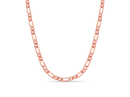 Handmade Solid Gold Figaro Necklace , 7mm