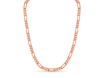 Handmade Solid Gold Figaro Necklace , 8mm