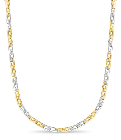 Handmade Solid Gold Curb Necklace , 9mm