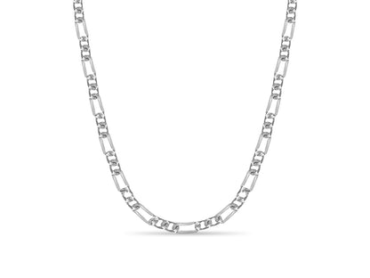 Handmade Solid Gold Figaro Necklace , 7mm