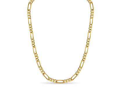 Handmade Solid Gold Figaro Necklace , 8mm