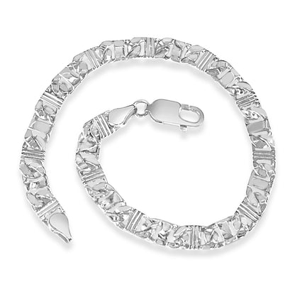 Handmade Solid Gold Anchor Mariner Bracelet , 6mm