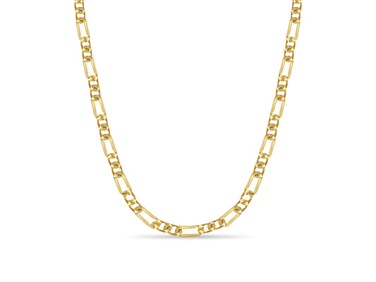 Handmade Solid Gold Figaro Necklace , 7mm