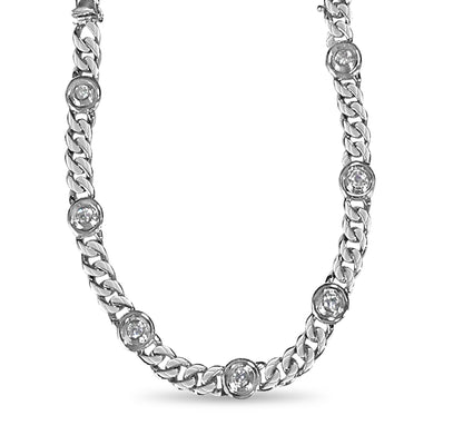 Handmade Solid Gold Curb Necklace , 8mm