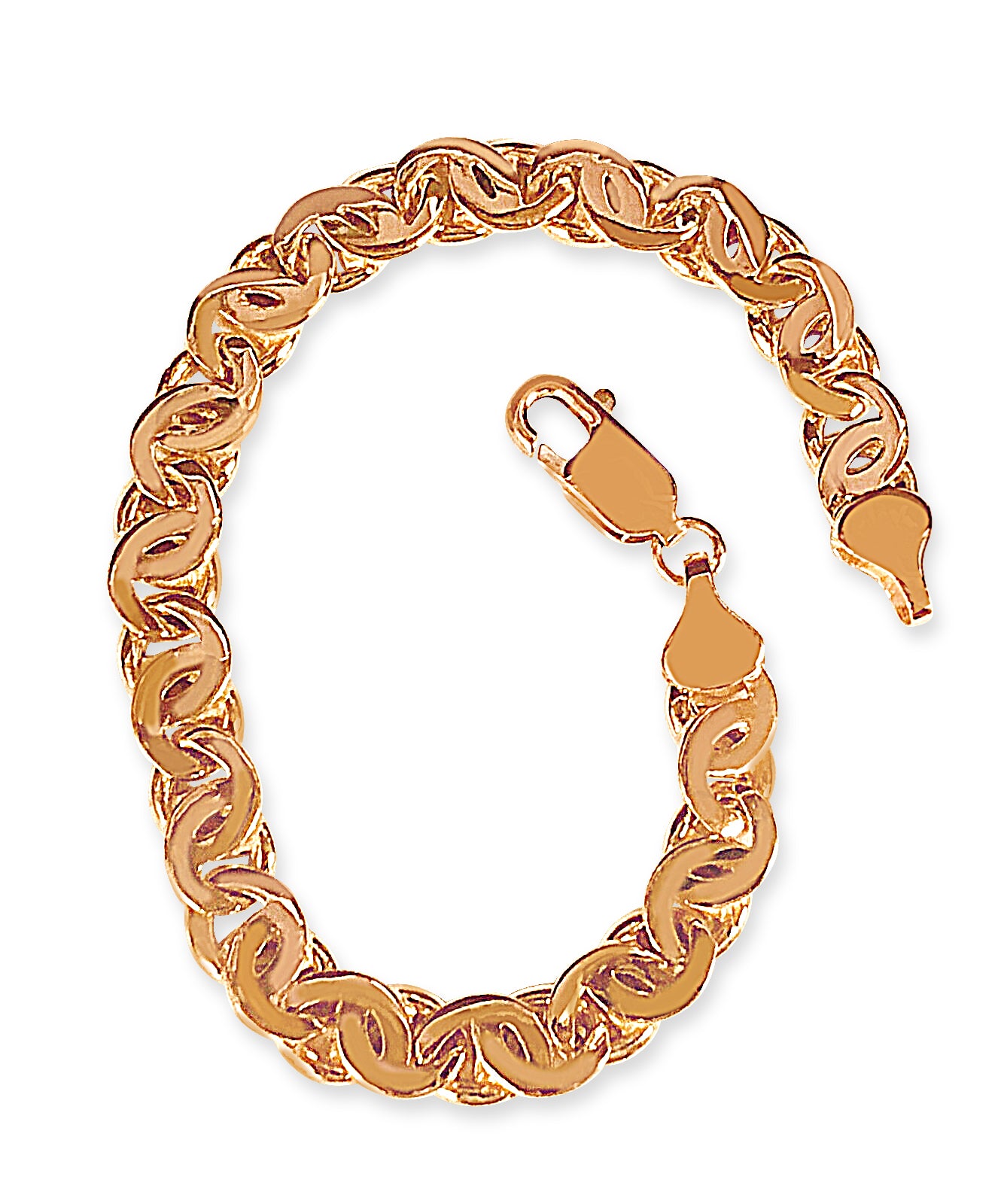 Handmade Solid Gold Tiger Eye Bracelet , 8mm