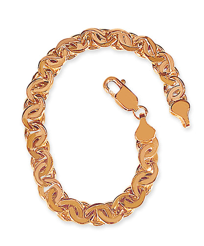 Handmade Solid Gold Tiger Eye Bracelet , 8mm