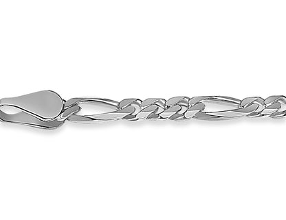 Handmade Solid Gold Figaro Bracelet , 5mm