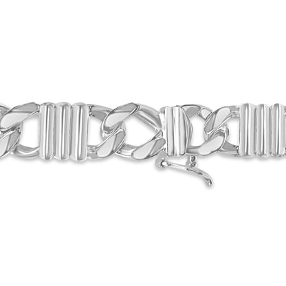 Handmade Solid Gold Curb Bracelet , 9mm
