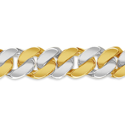 Handmade Solid Gold Miami Cuban Bracelet , 13mm