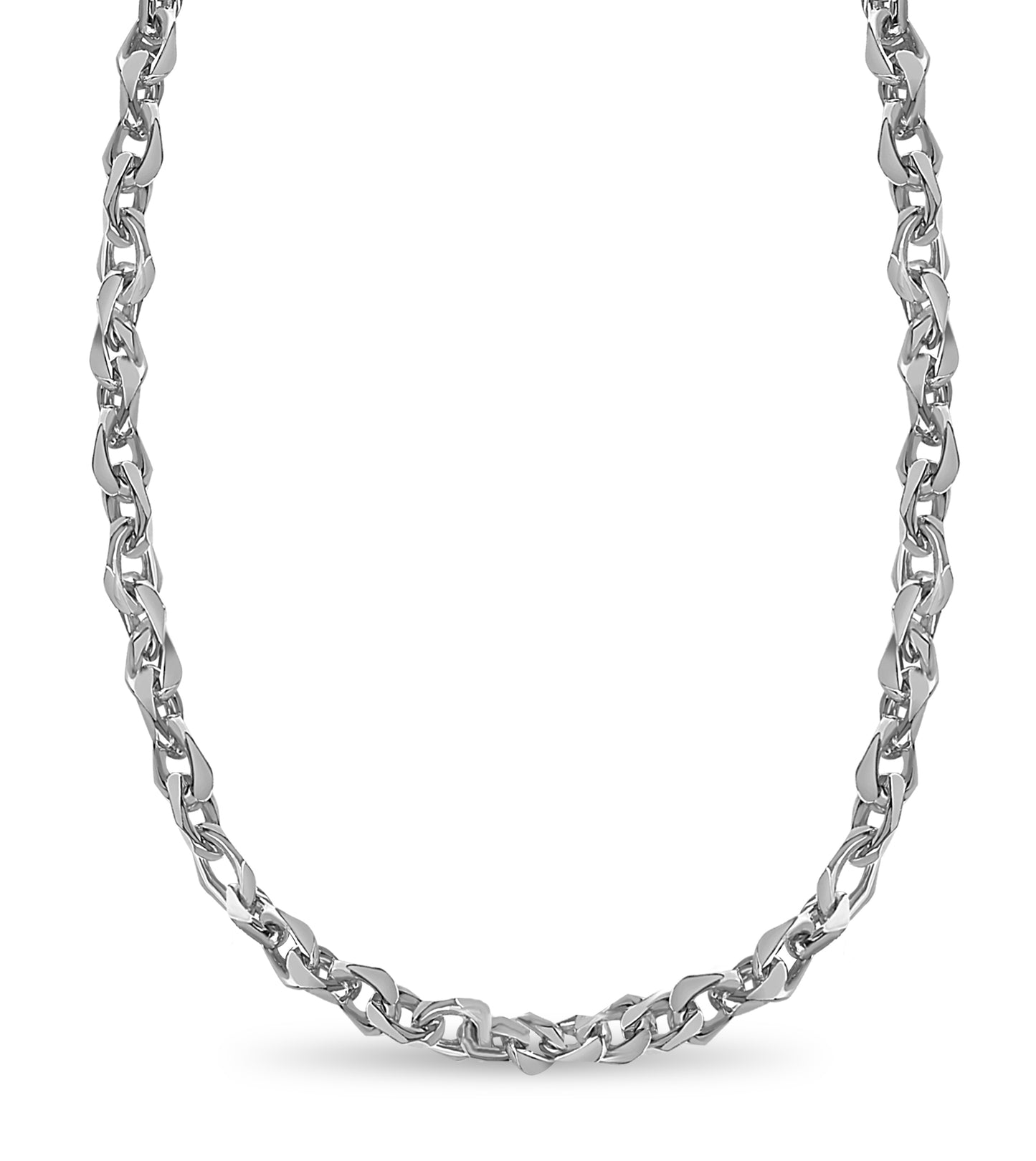 Handmade Solid Gold Fancy Rolo Necklace , 10mm