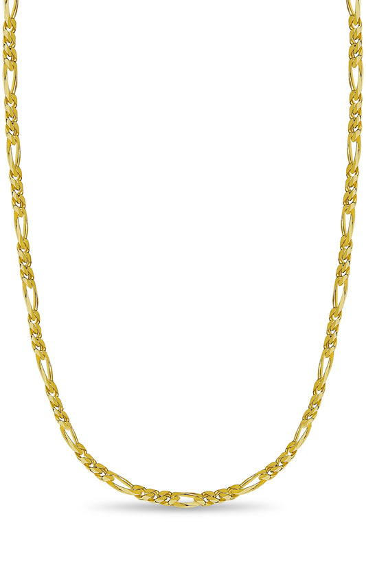Handmade Solid Gold Figaro Necklace , 5mm