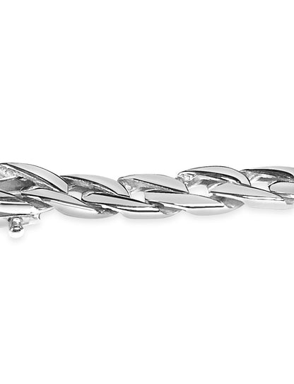 Handmade Solid Gold Curb Bracelet , 7mm