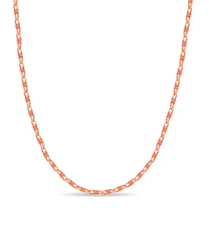 Handmade Solid Gold Flat Necklace , 7mm