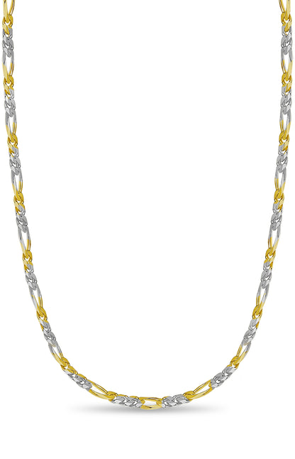 Handmade Solid Gold Figaro Necklace , 5mm