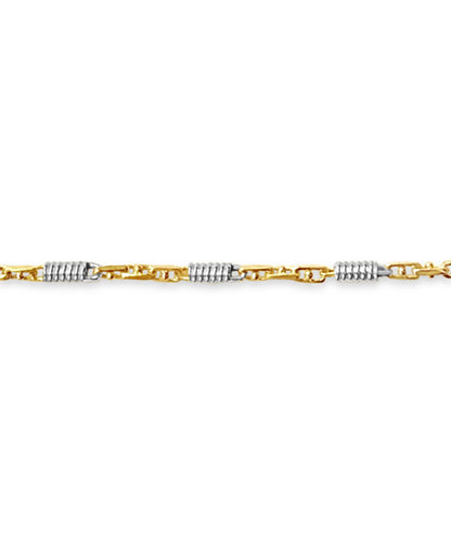 Handmade Solid Gold Spiral Tube Bracelet , 5mm