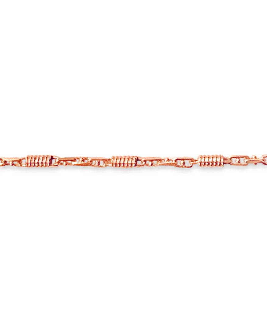 Handmade Solid Gold Spiral Tube Bracelet , 5mm