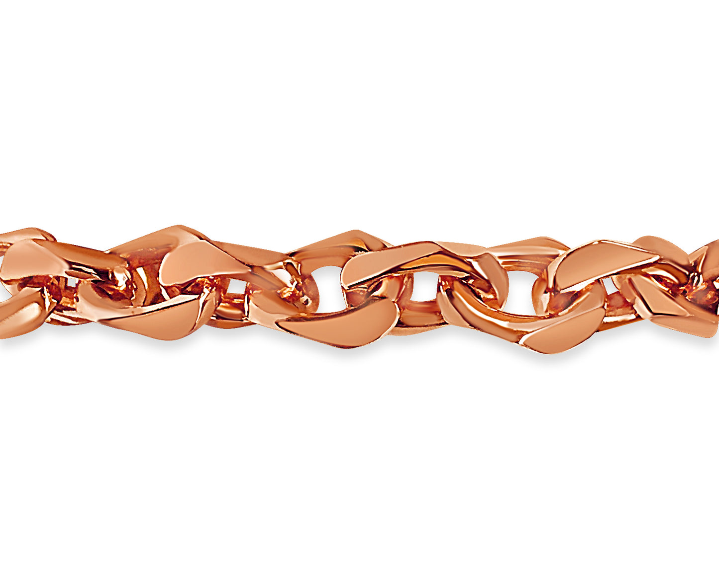 Handmade Solid Gold Fancy Rolo Bracelet , 10mm