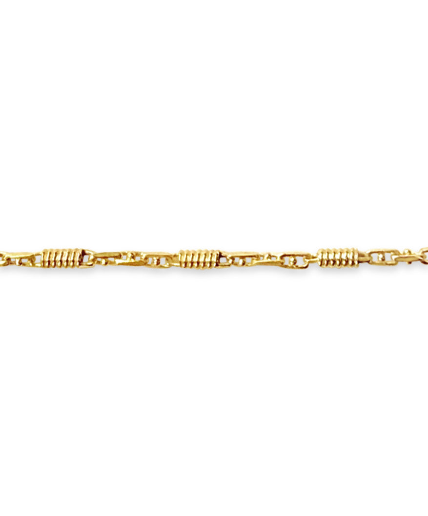Handmade Solid Gold Spiral Tube Bracelet , 5mm