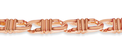 Handmade Solid Gold Flat Bracelet , 7mm