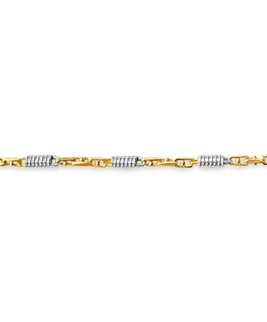 Handmade Solid Gold Spiral Tube Bracelet , 5mm