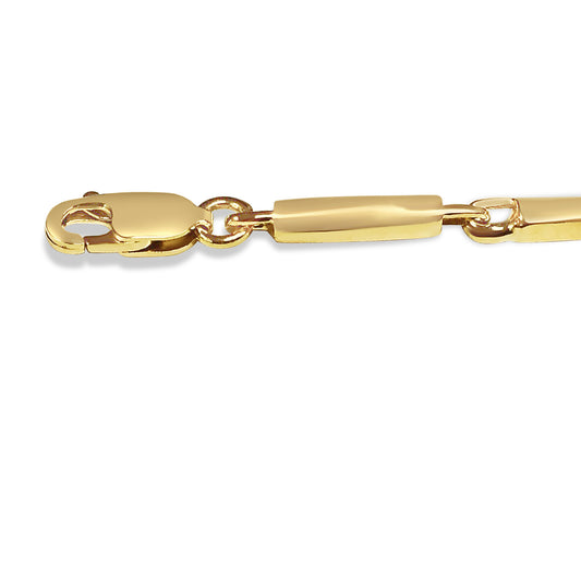Handmade Solid Gold Cylinder Tube Bracelet , 4mm