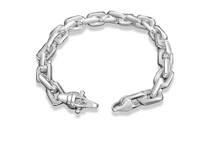 Handmade Solid Gold Fancy Rolo Bracelet , 8mm