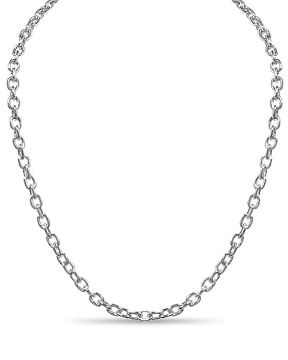 Handmade Solid Gold Fancy Rolo Necklace , 5mm