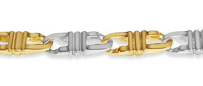 Handmade Solid Gold Flat Bracelet , 7mm