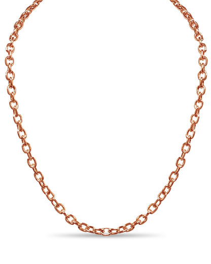 Handmade Solid Gold Fancy Rolo Necklace , 5mm
