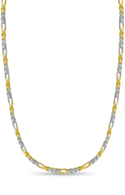 Handmade Solid Gold Figaro Necklace , 5mm