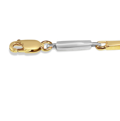 Handmade Solid Gold Cylinder Tube Bracelet , 4mm