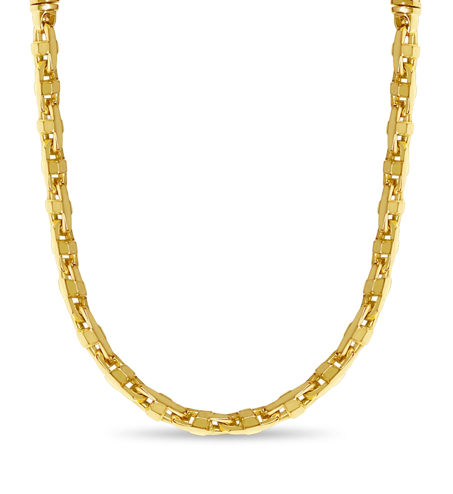 Handmade Solid Gold Anchor Mariner Necklace , 9mm