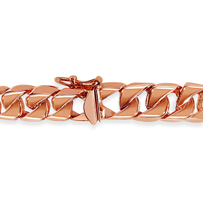 Handmade Solid Gold Curb Necklace , 9mm