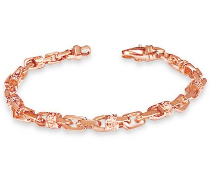 Handmade Solid Gold Fancy Greek Bracelet , 6mm