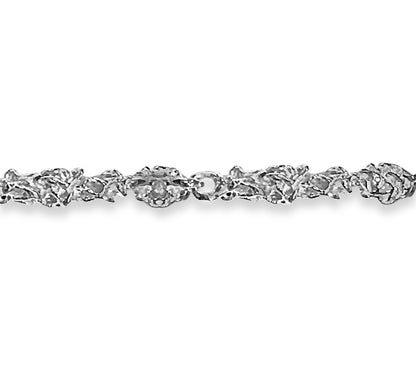 Handmade Solid Gold Nugget Bracelet , 5mm