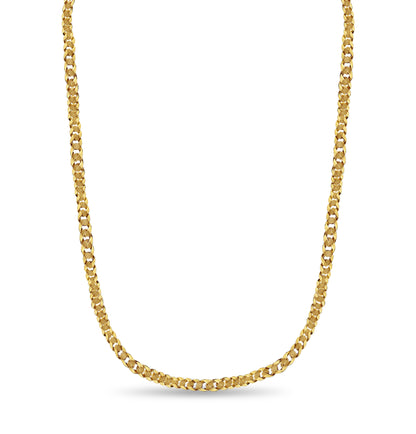 Handmade Solid Gold Curb Necklace , 15mm