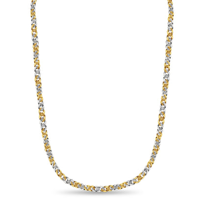 Handmade Solid Gold Curb Necklace , 15mm