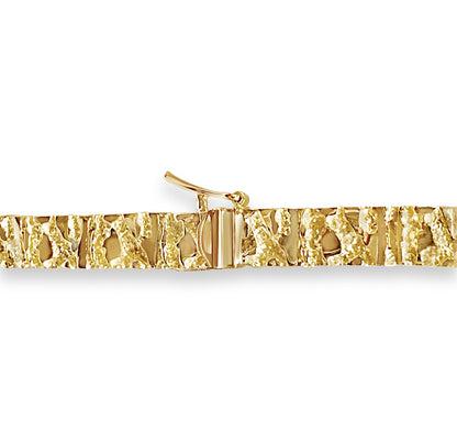 Handmade Solid Gold Nugget Bracelet , 6mm