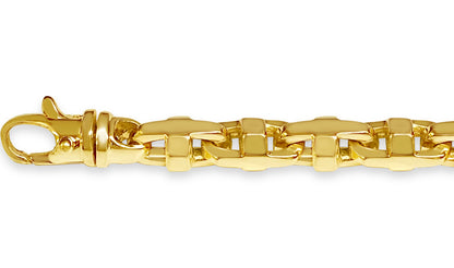 Handmade Solid Gold Anchor Mariner Bracelet , 9mm