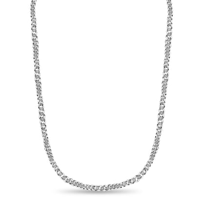 Handmade Solid Gold Curb Necklace , 15mm
