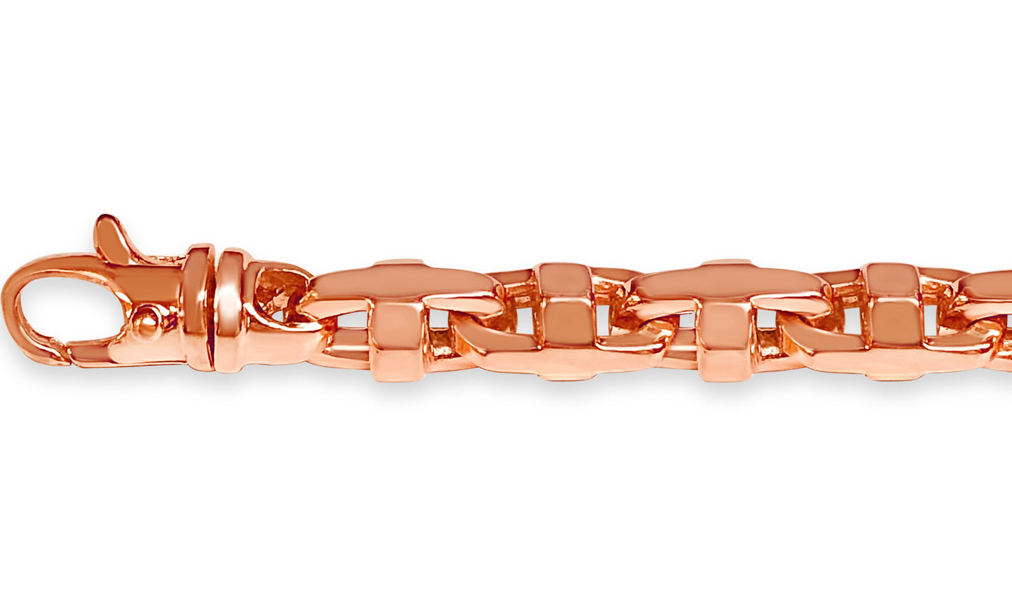 Handmade Solid Gold Anchor Mariner Bracelet , 9mm