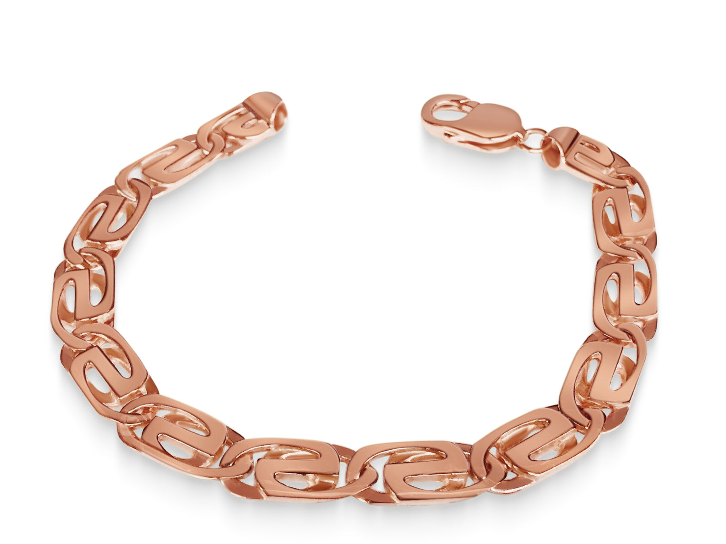 Handmade Solid Gold Tiger Eye Bracelet , 9mm