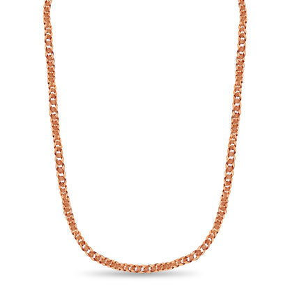 Handmade Solid Gold Curb Necklace , 15mm