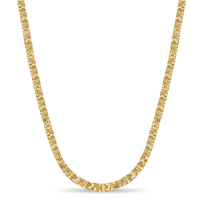 Handmade Solid Gold Nugget Necklace , 6mm