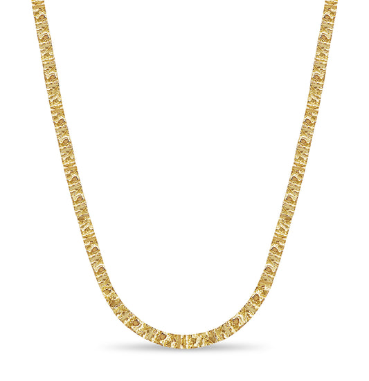 Handmade Solid Gold Nugget Necklace , 6mm