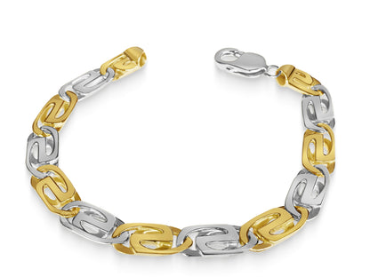 Handmade Solid Gold Tiger Eye Bracelet , 9mm