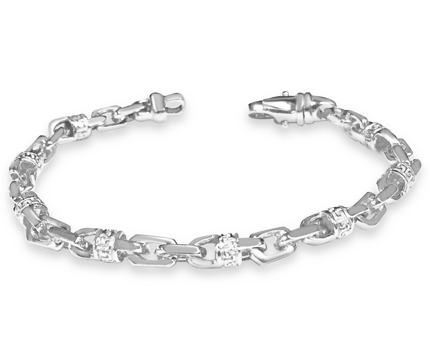 Handmade Solid Gold Fancy Greek Bracelet , 6mm